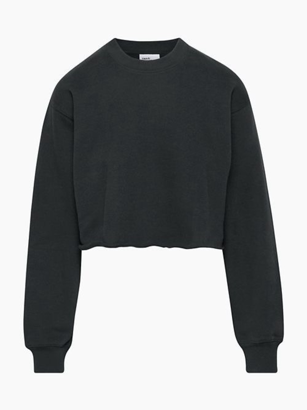 TNA | Cozy Fleece Perfect Cropped Sweatshirt | Black